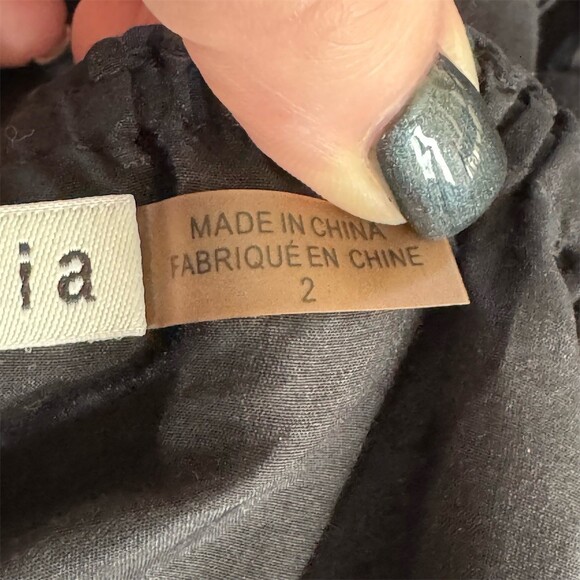 Alice + Olivia Kiara Dress Size 2 Black Smocked Waist Mini Button - Picture 4 of 14